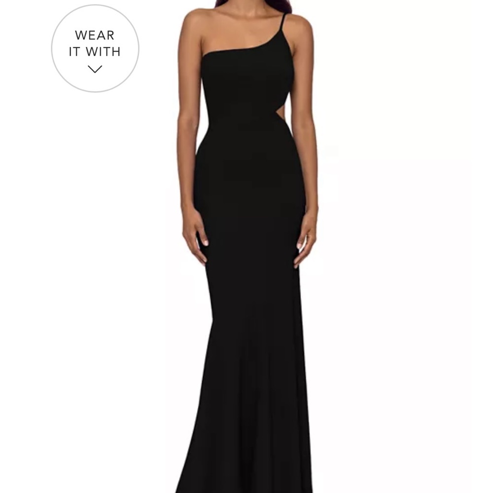 Aqua Scuba Crepe One Shoulder Dress